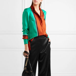 Diane Von Furstenberg Color Block Blouse Size 6